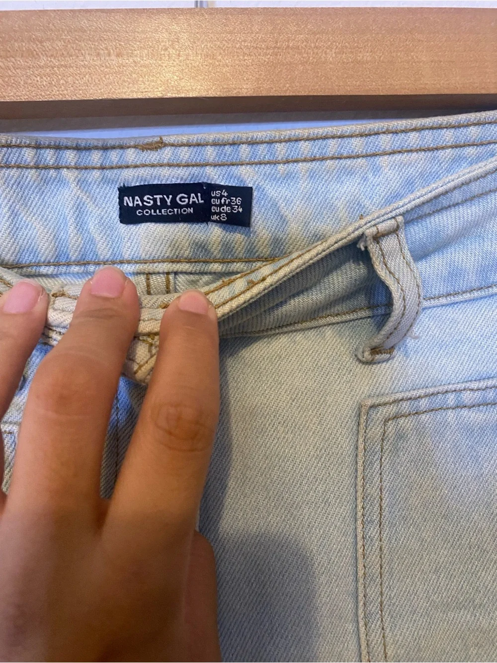 Nasty Gal Light Wash Denim Jeans